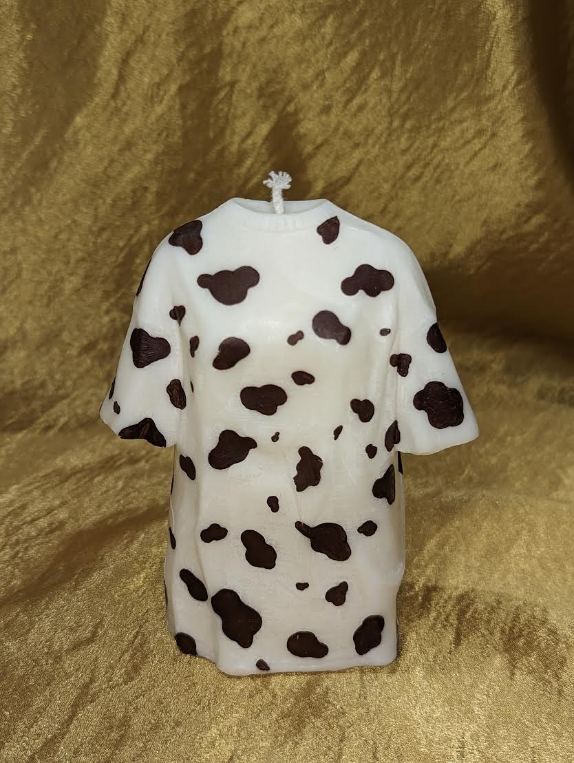 Cow print Tee Candle