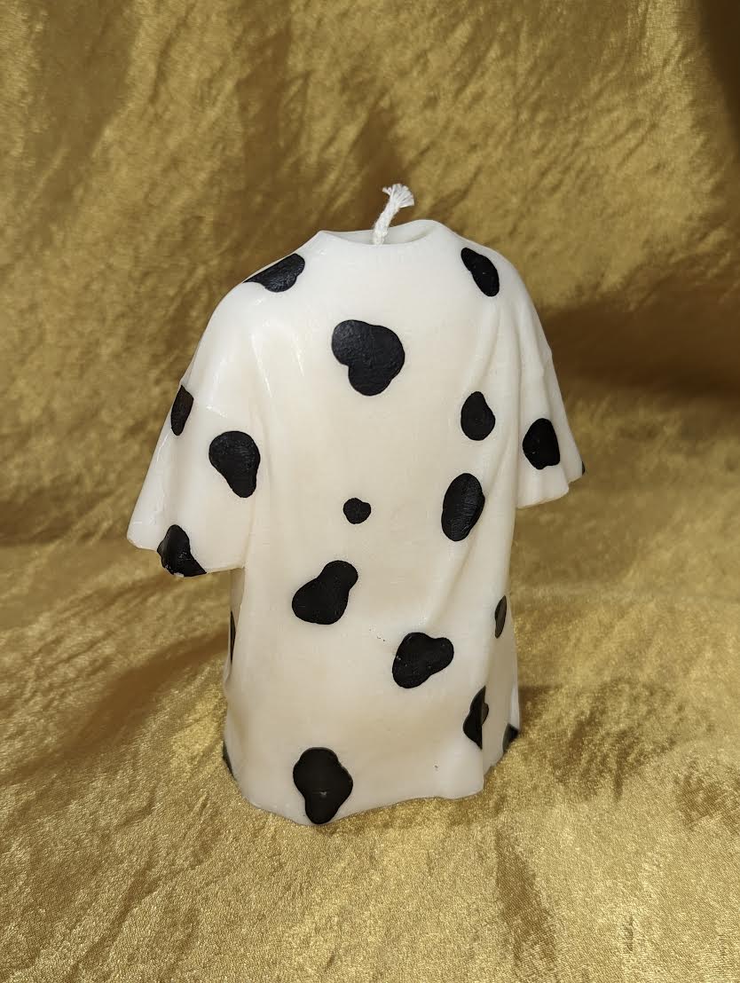 Cow print Tee Candle