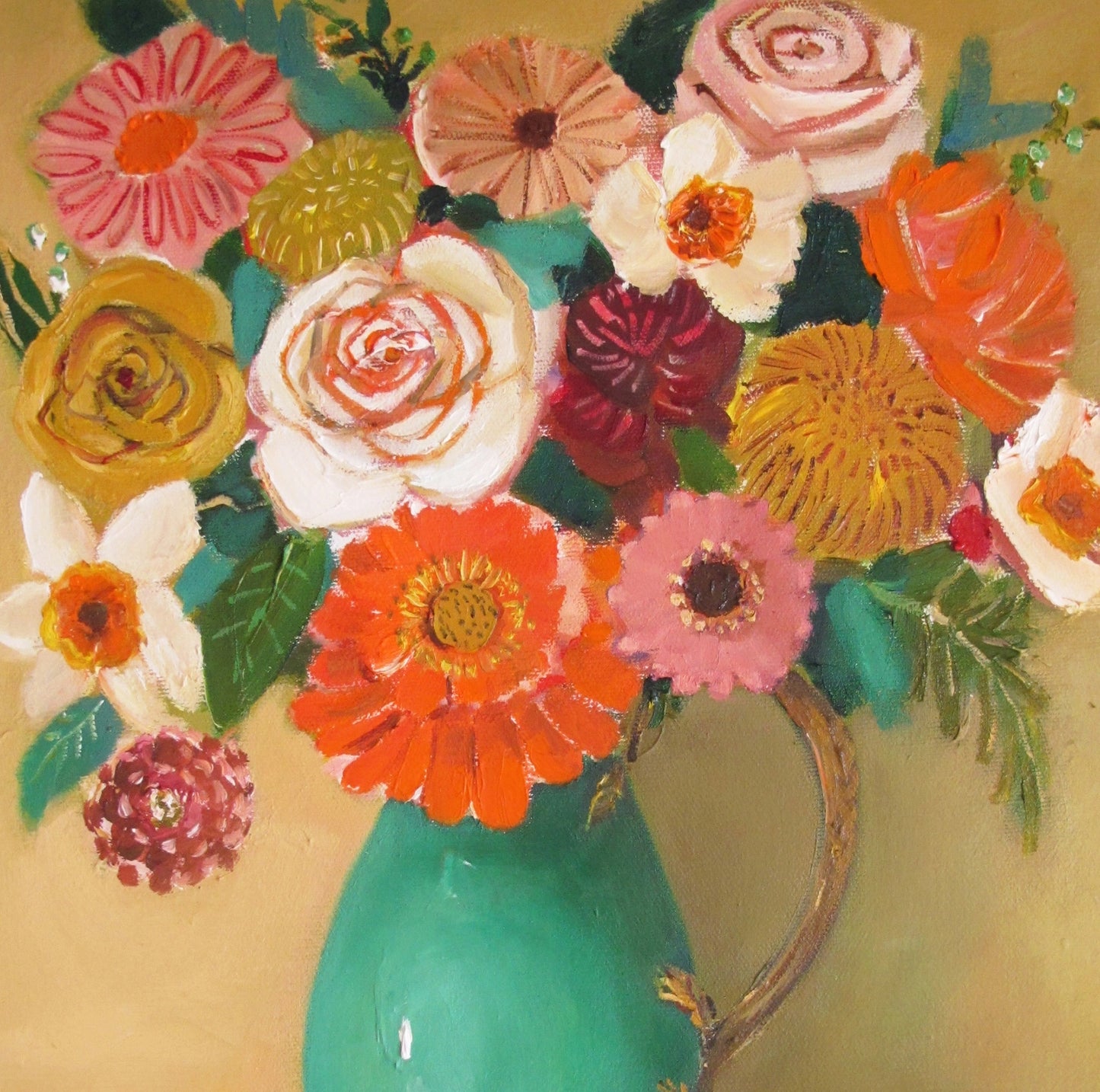 Wheat Roses, Open Edition Print by Janet Hill