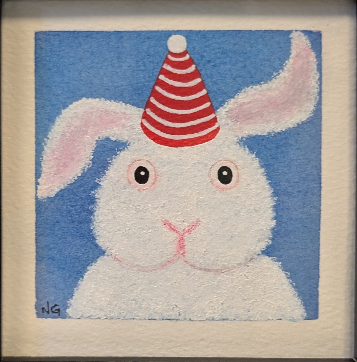 Nancy Green: Party Bunny Painting #4 (framed)
