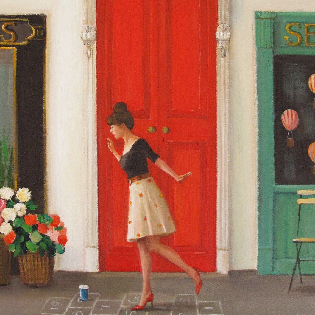 Hopscotch, Open Edition Print by Janet Hill