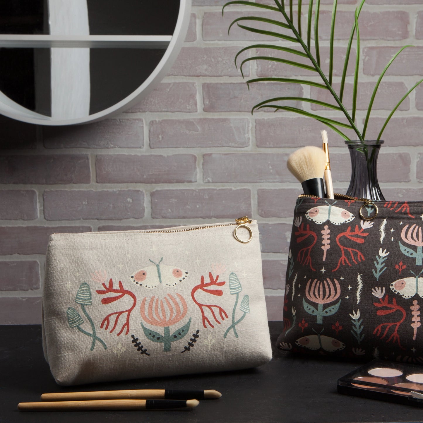 Far and Away Cotton Cosmetic Bag Small