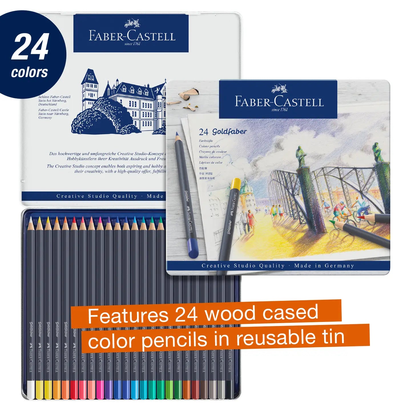 Goldfaber Color Pencils - Tin of 24
