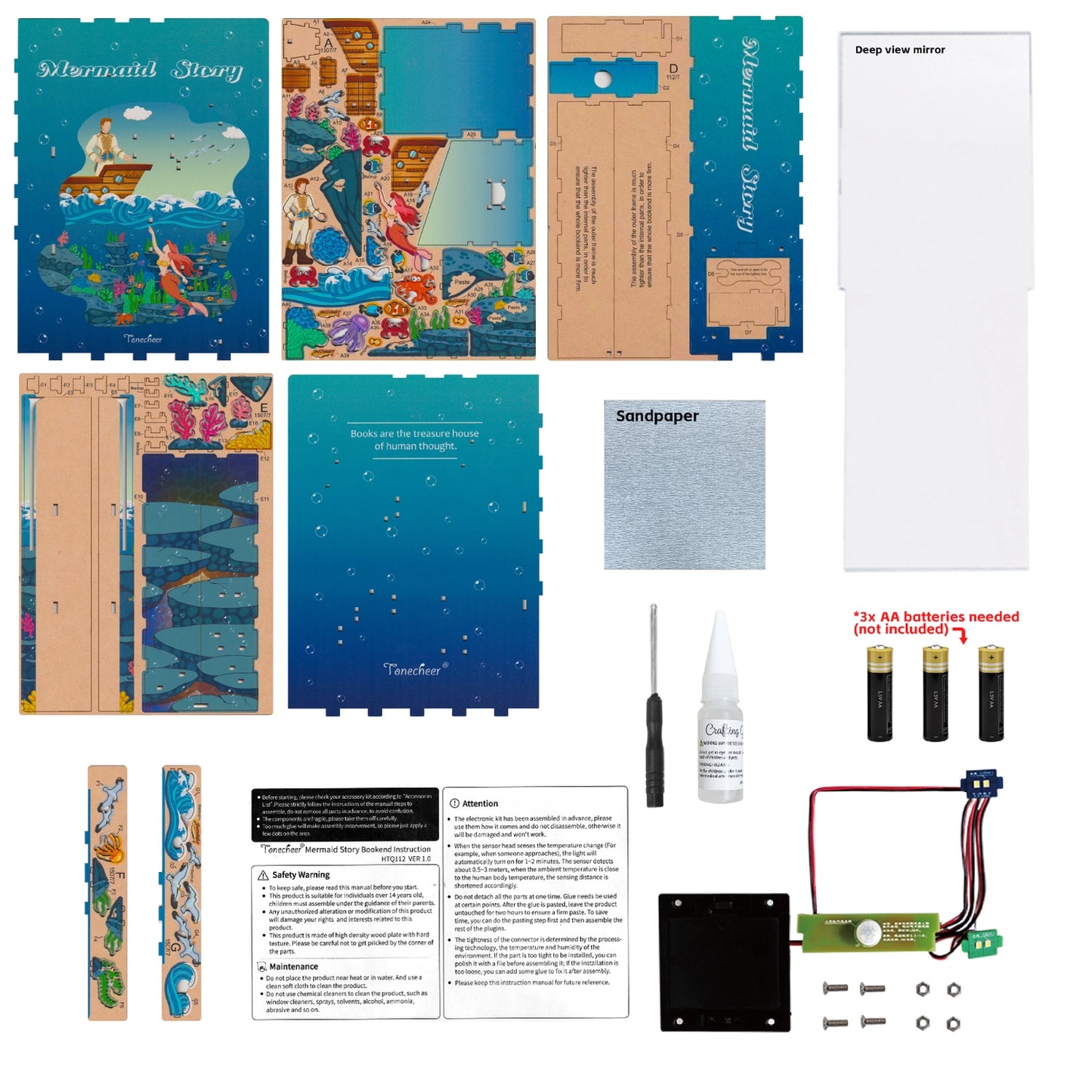Diy Miniature House Book Nook Kit: Mermaid Story