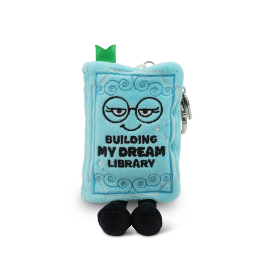 "Building My Dream Library" Book Plush Bag Charm - Binge Reader