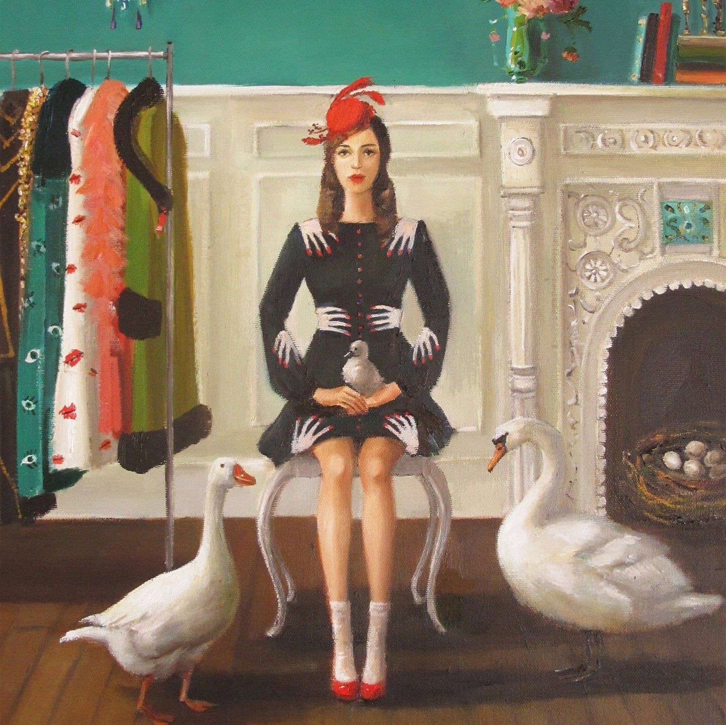 At the Ursula Academy...Leda Lake, Open Edition Print by Janet Hill