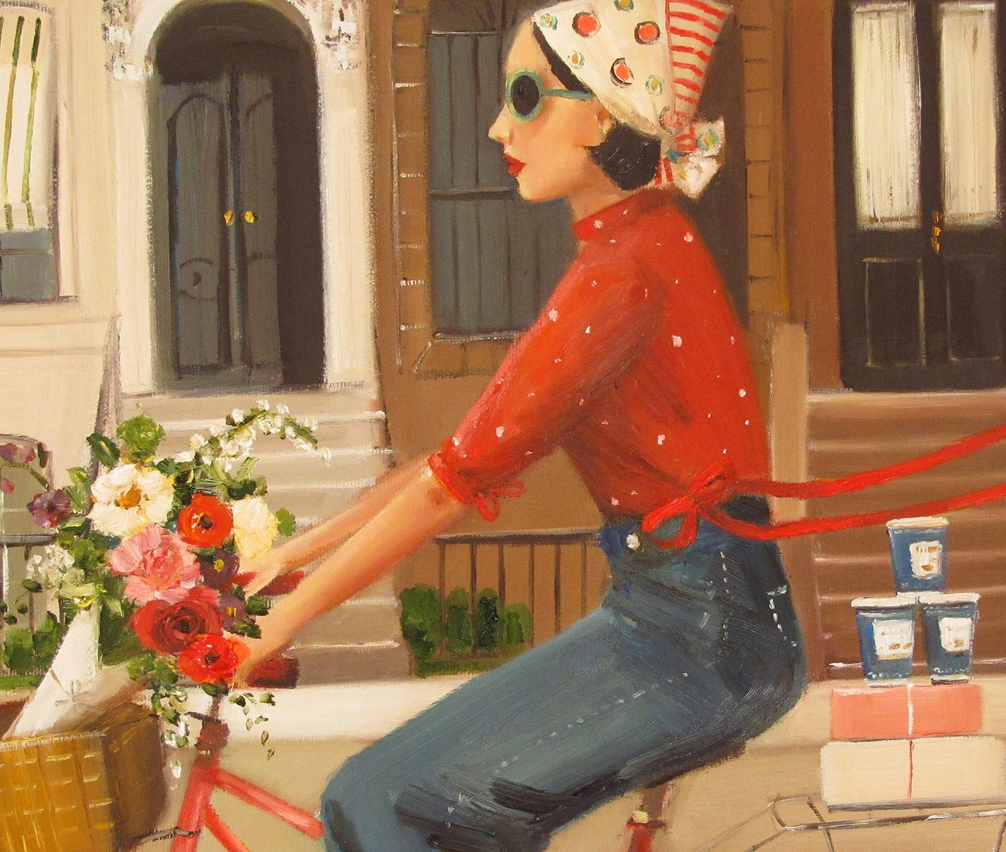 Brownstones, Open Edition Print by Janet Hill