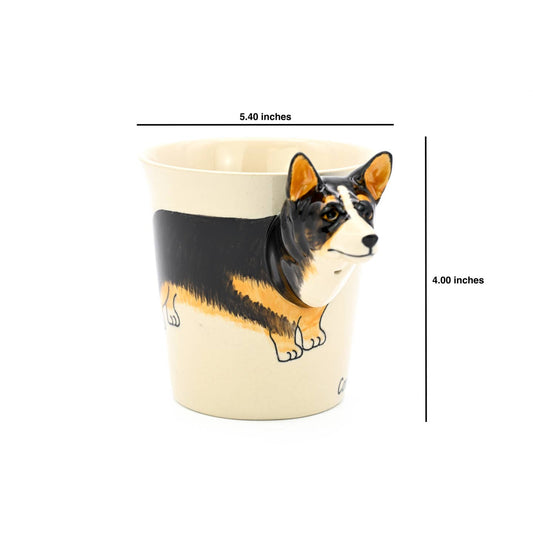 BLACK Corgi Black Mug 10 oz