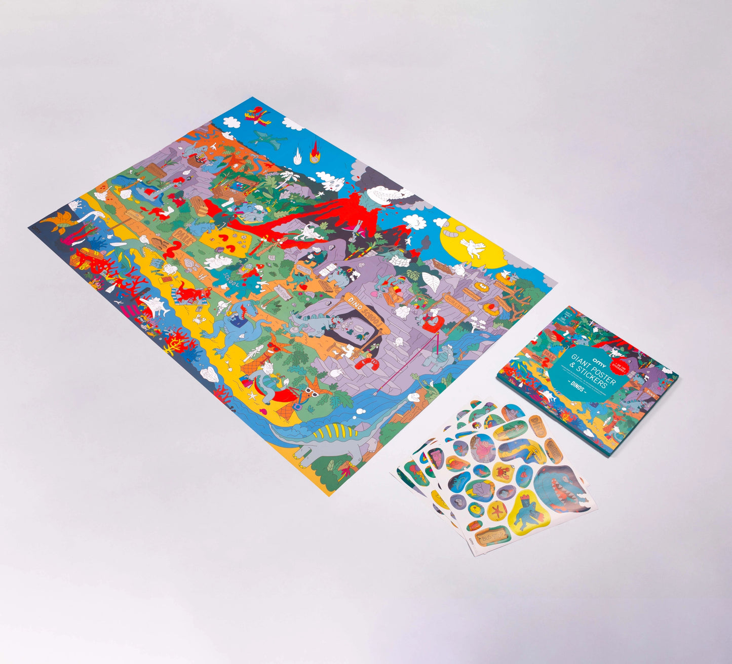 OMY Dino Giant Sticker Poster