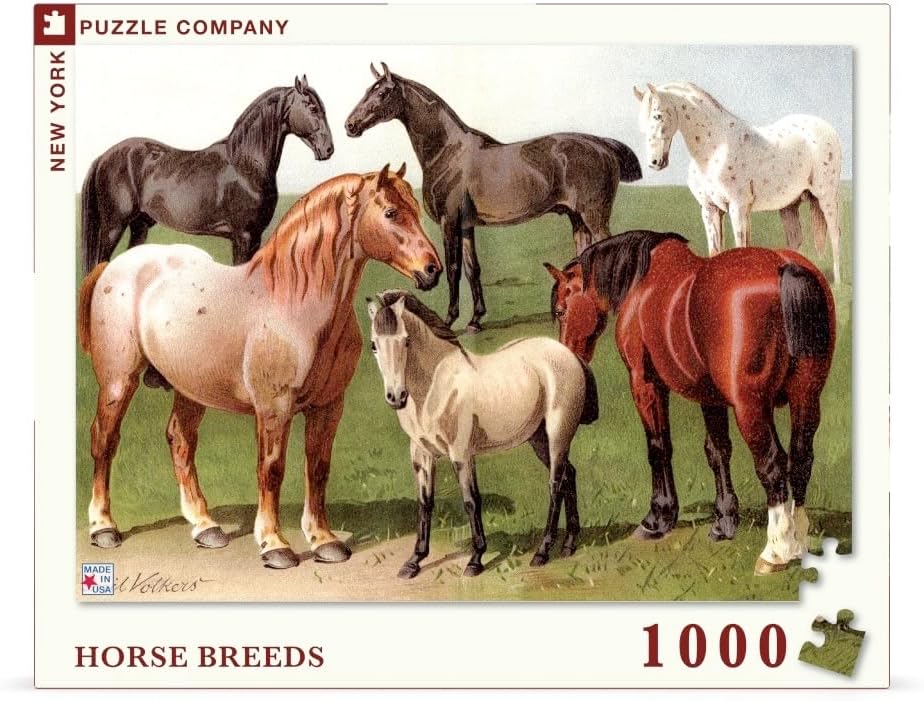 Vintage Images Horse Breeds - 1000 Piece Jigsaw Puzzle