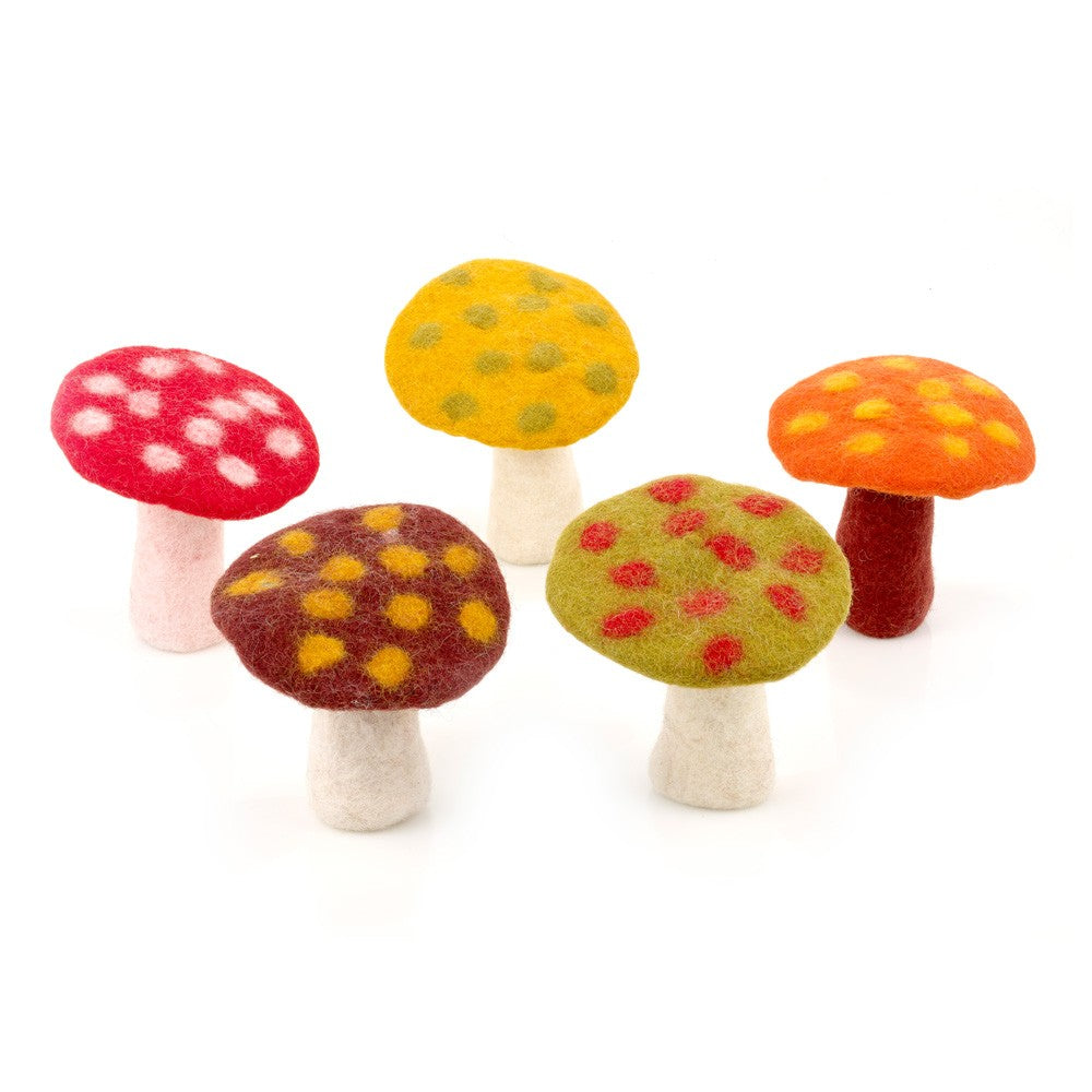 Handmade Felt Biodegradable Toadstool Decoration