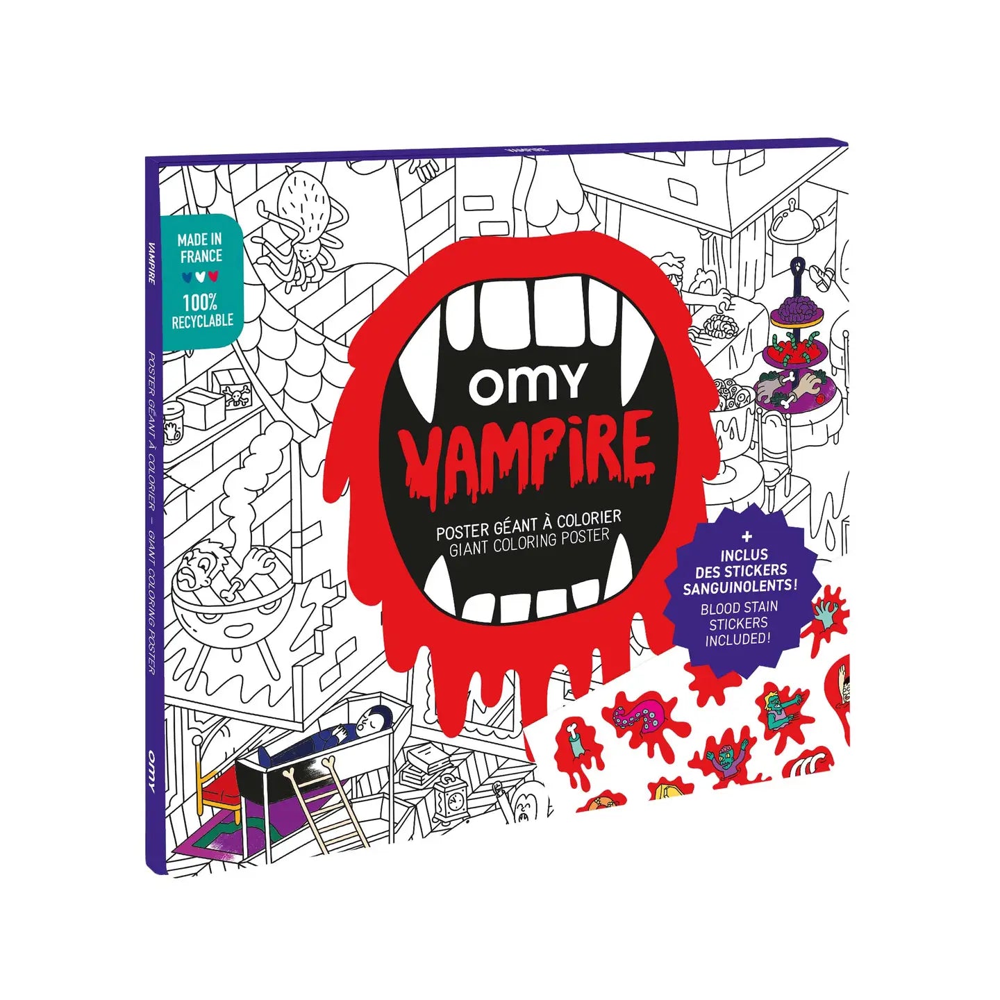 OMY Vampire Giant Poster with Stickers - Ideal For Halloween!