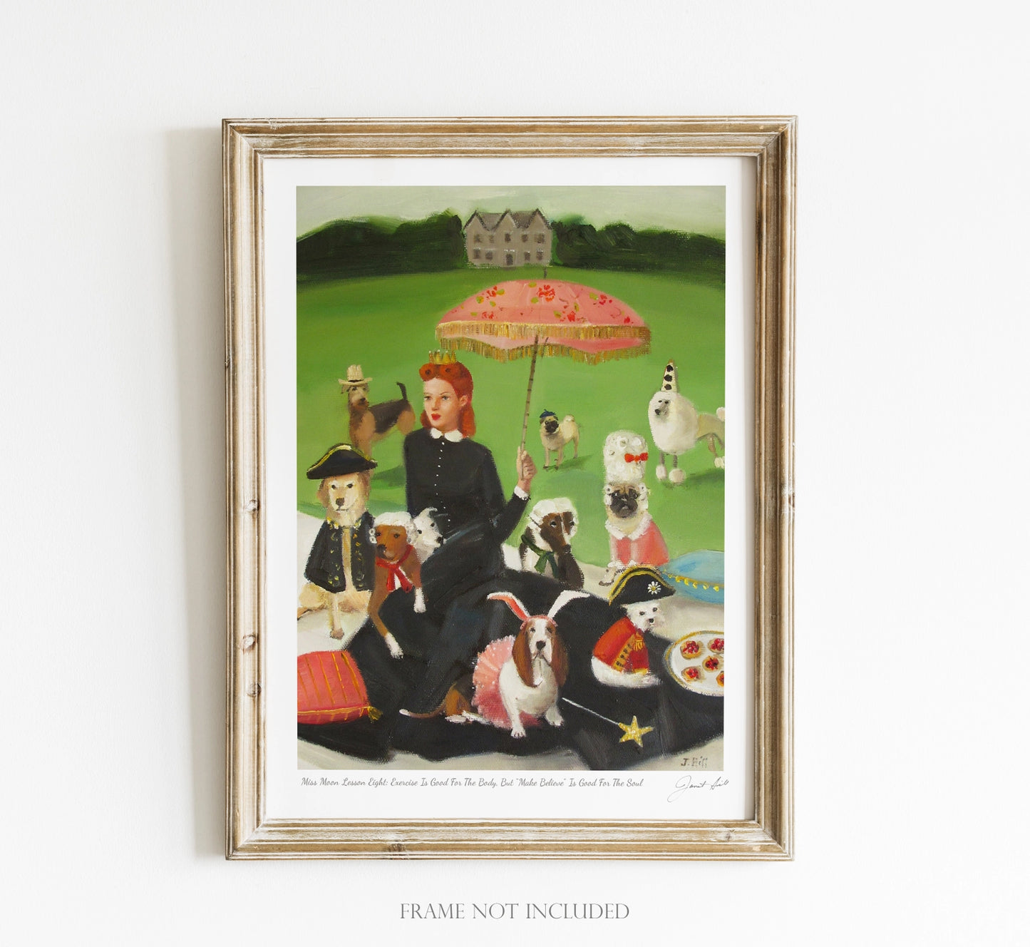 Miss Moon Lesson Eight, Open Edition Print by Janet Hill