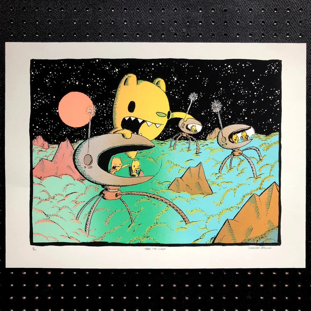 Above The Clouds, Screen Print by everyday balloons