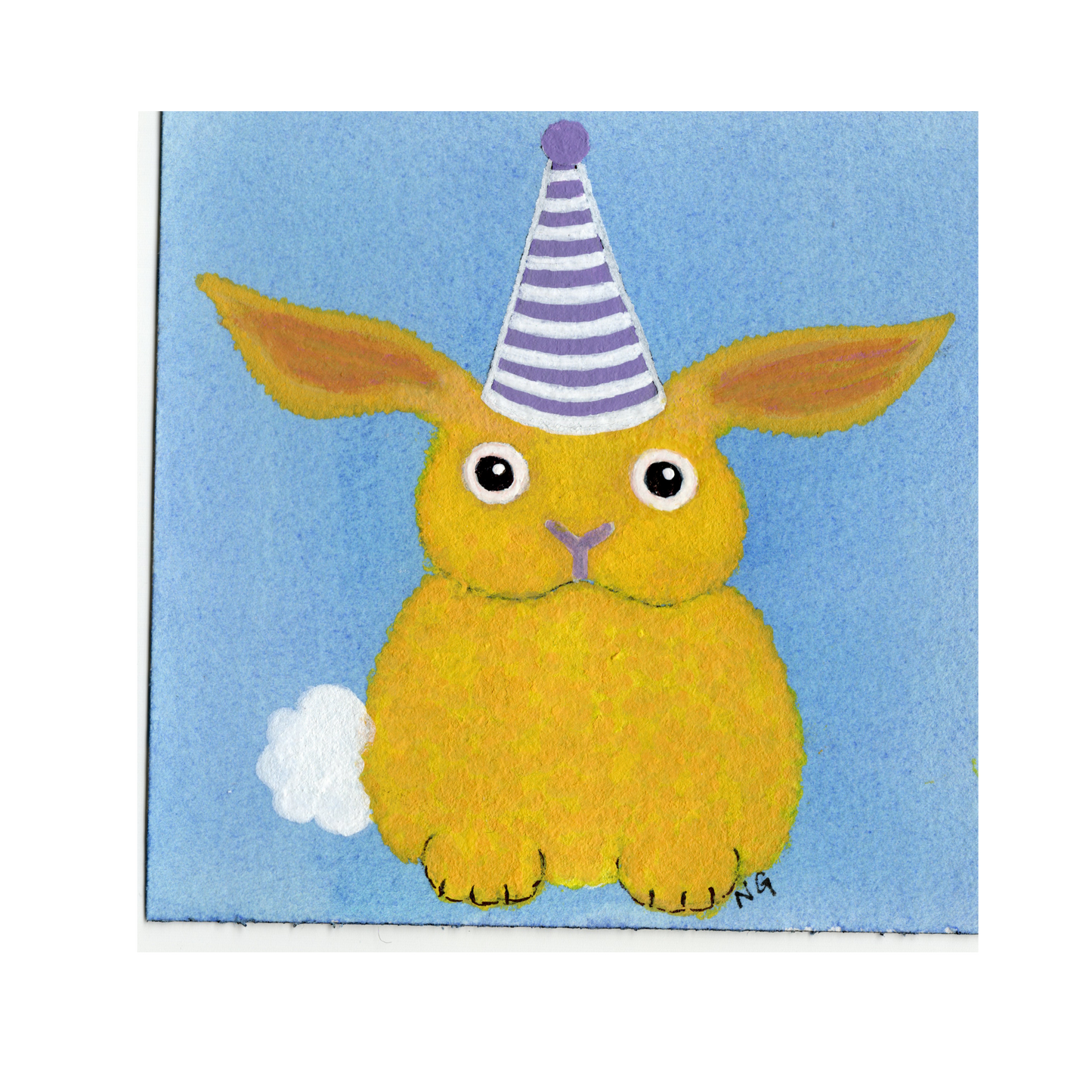 Nancy Green: Party Bunny Painting #3 (framed)