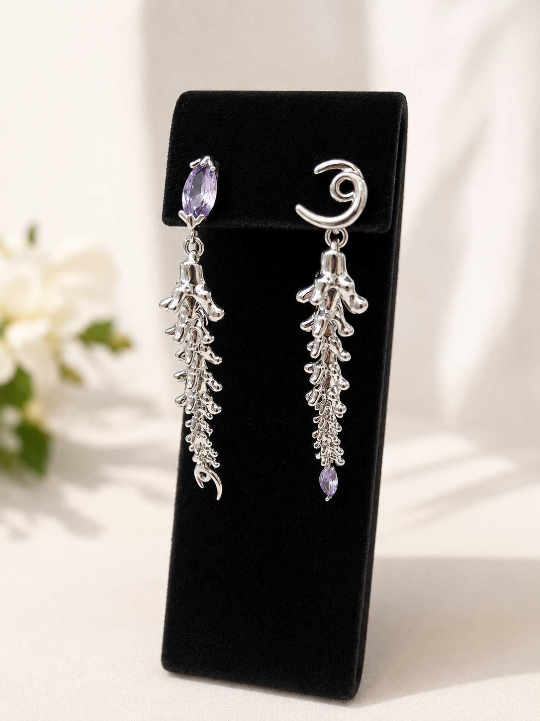 Wisteria & Moon Purple Zircon Earring
