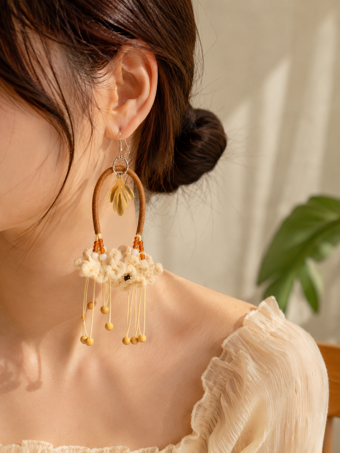 Jedidiah Handmade - Golden Meadow Cloud Earrings