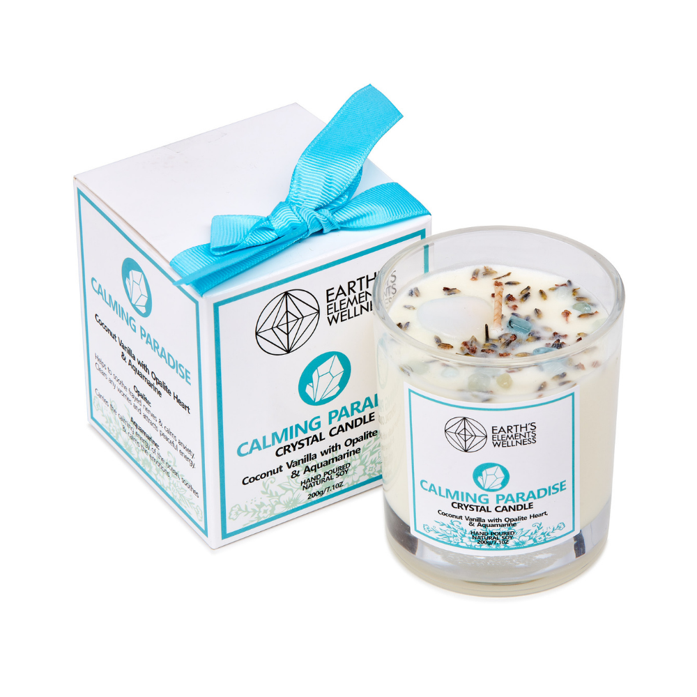 Crystal Candle- Calming Paradise