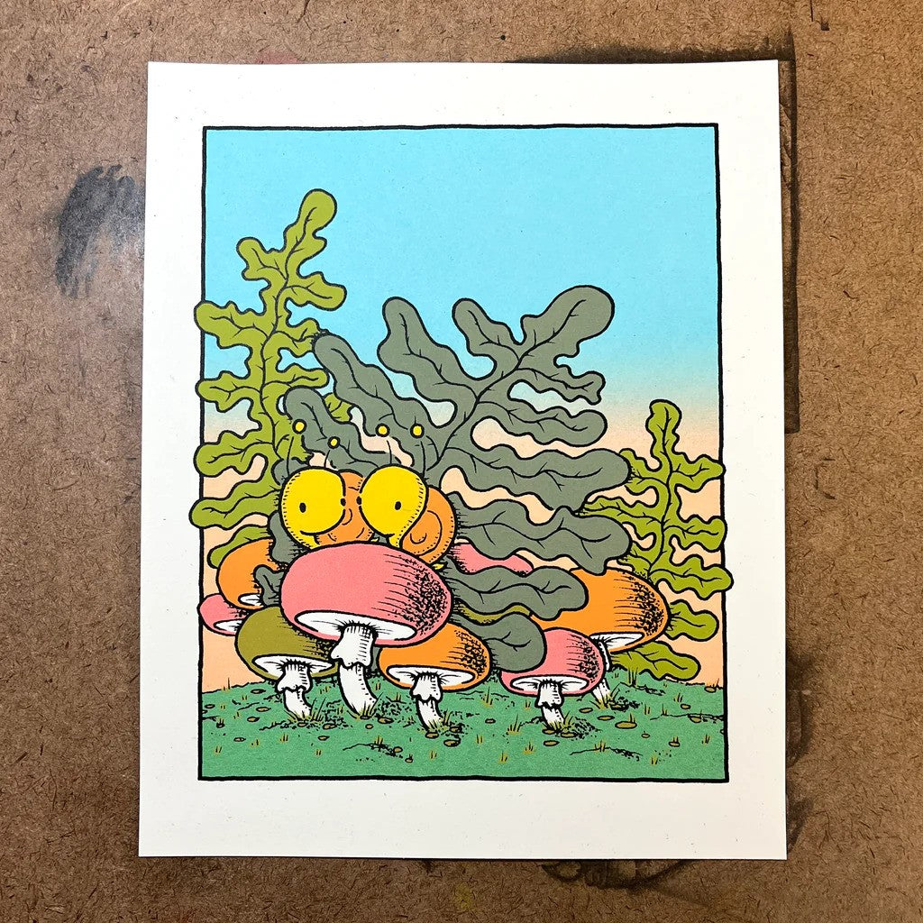 Fungi & Ferns, Screen Print by everyday balloons