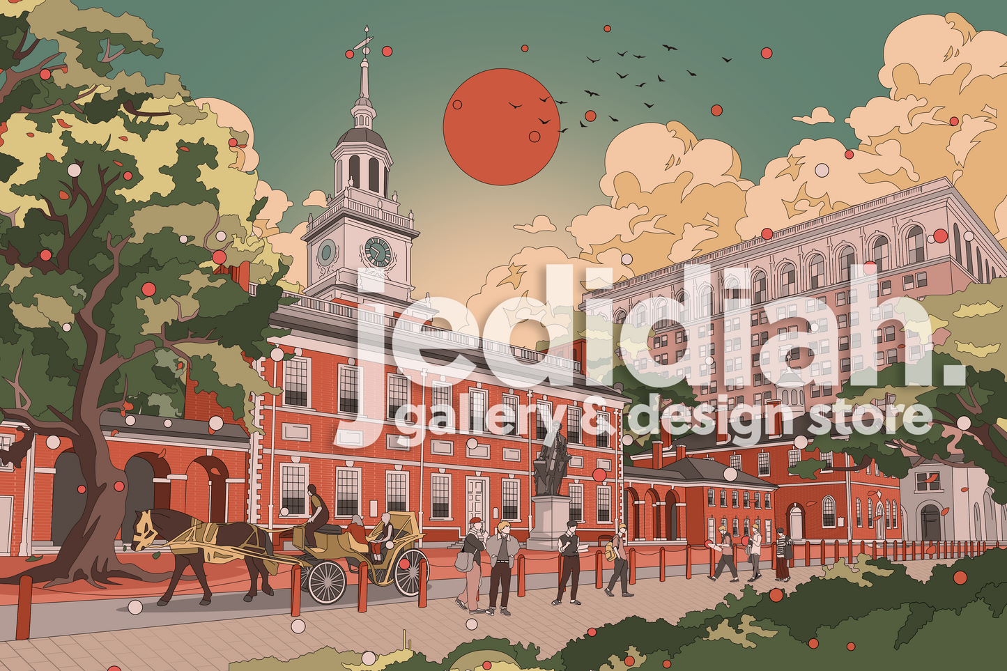 Mega Asellia: Independence Hall Print