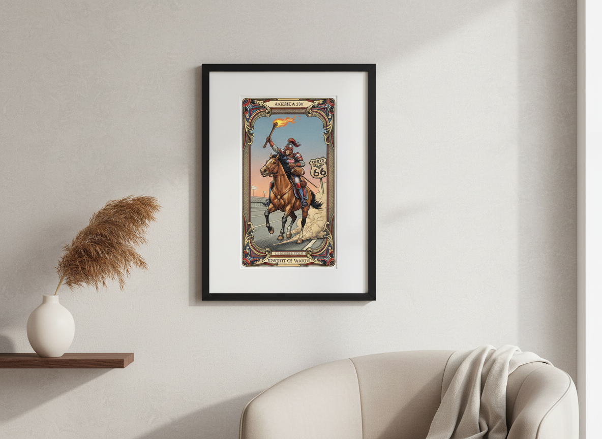 America 250 Tarot Series - Knight of Wands a commemorative tarot collection celebrating 1776–2026.