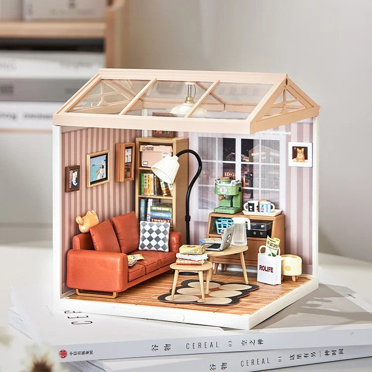 Cozy Living Lounge DIY Plastic Miniature House DW007