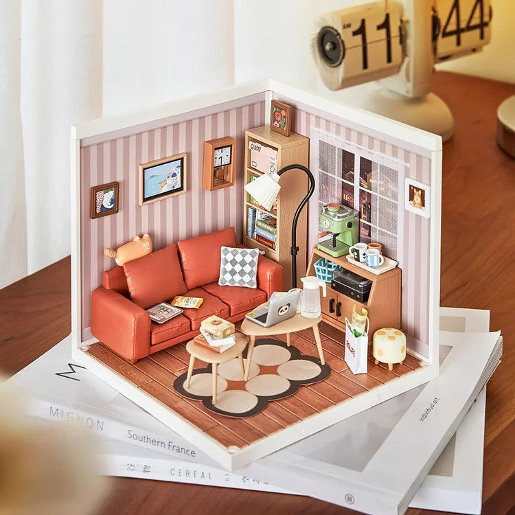 Cozy Living Lounge DIY Plastic Miniature House DW007
