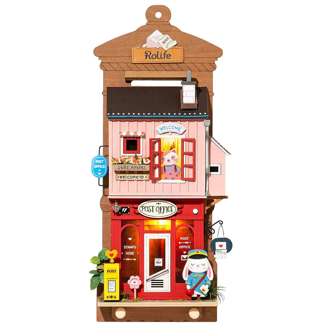 Rolife Love Post Office DIY Wall Hanging Miniature House Kit DS021