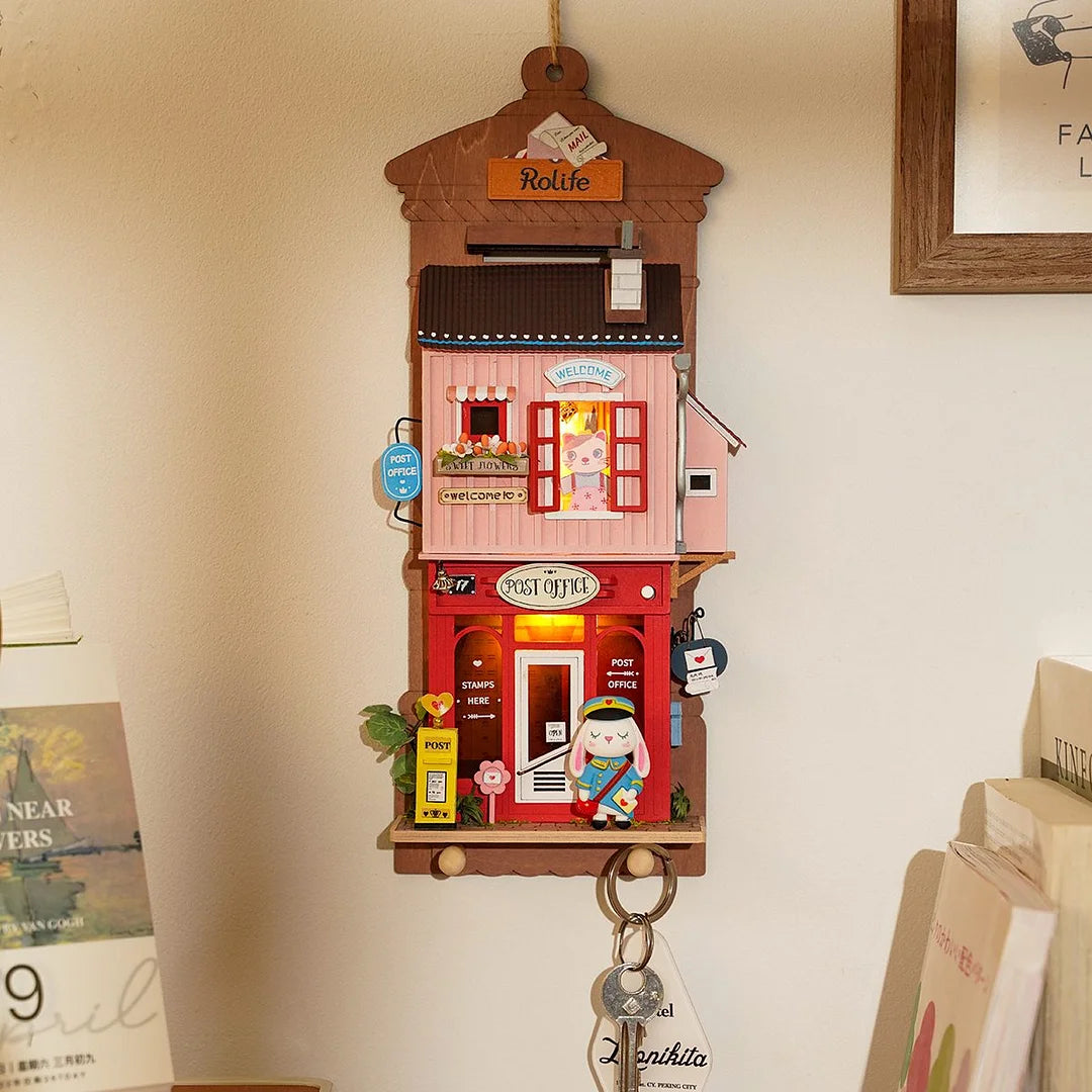 Rolife Love Post Office DIY Wall Hanging Miniature House Kit DS021
