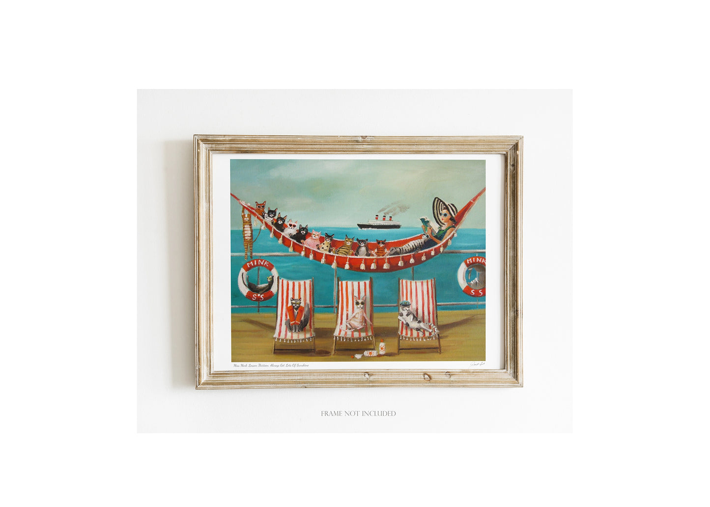 Miss Mink Lesson 13, Open Edition Print by Janet Hill