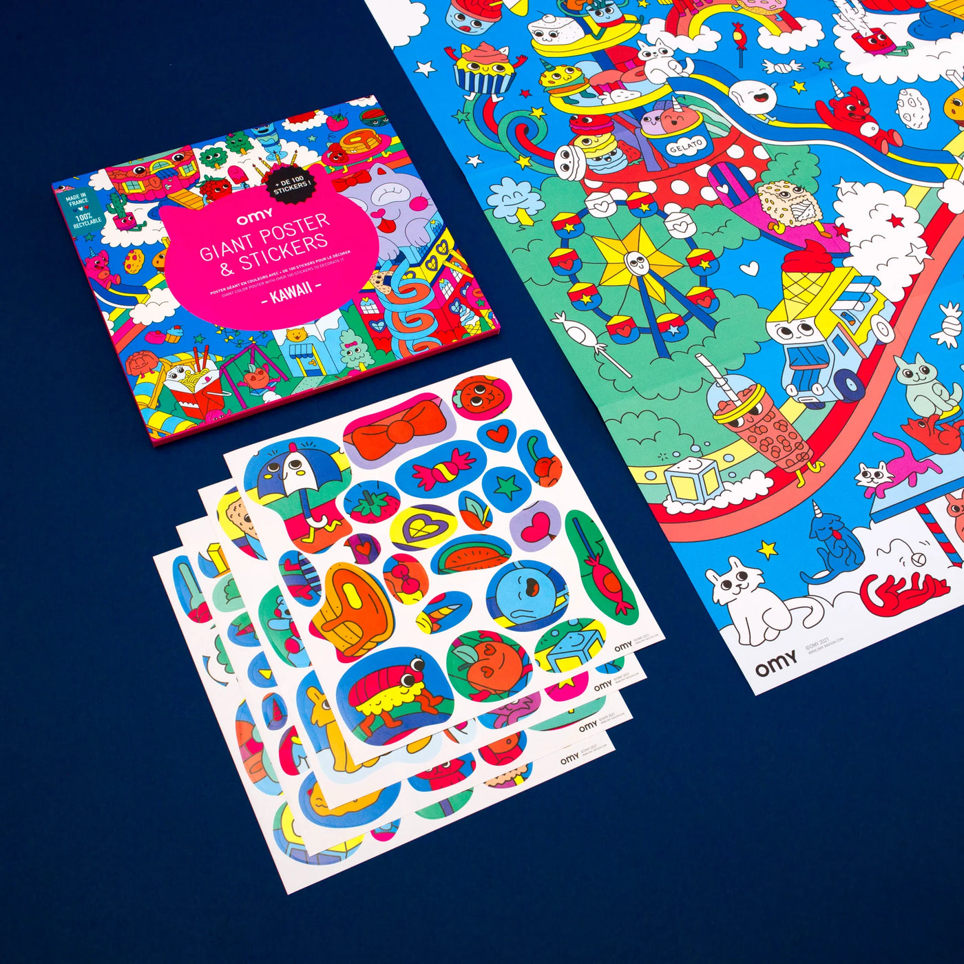 OMY Kawaii - Giant Sticker Poster