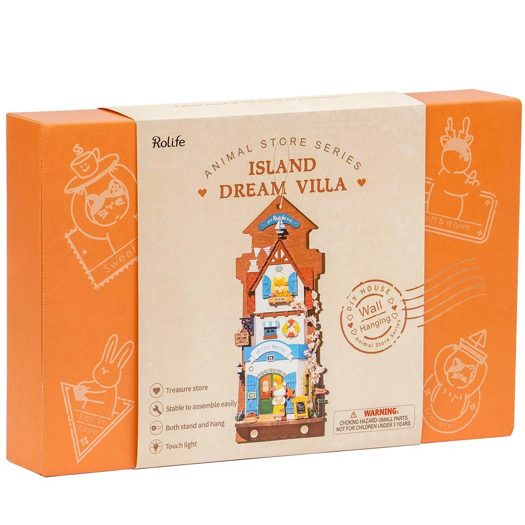 Rolife Island Dream Villa DIY Wall Hanging Miniature House Kit DS022