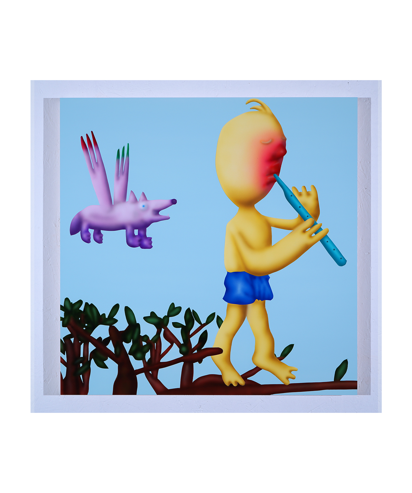 Josias Figueirido- Piri the Dreamer and Flying Coyote in the Garden #10