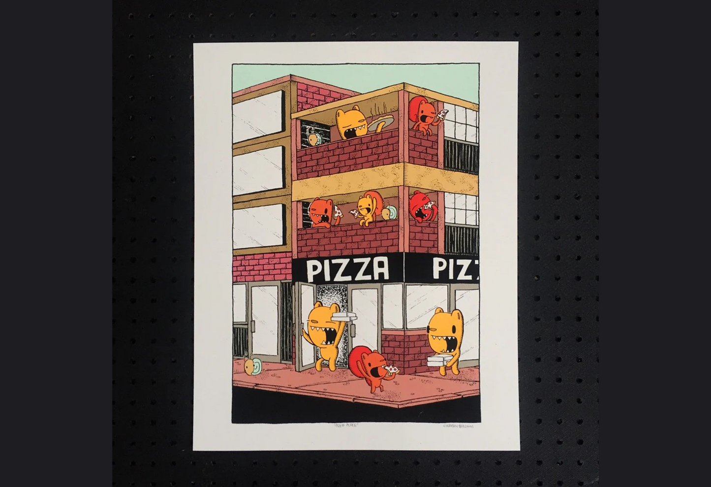 Pizza Place, Screen Print by everyday balloons