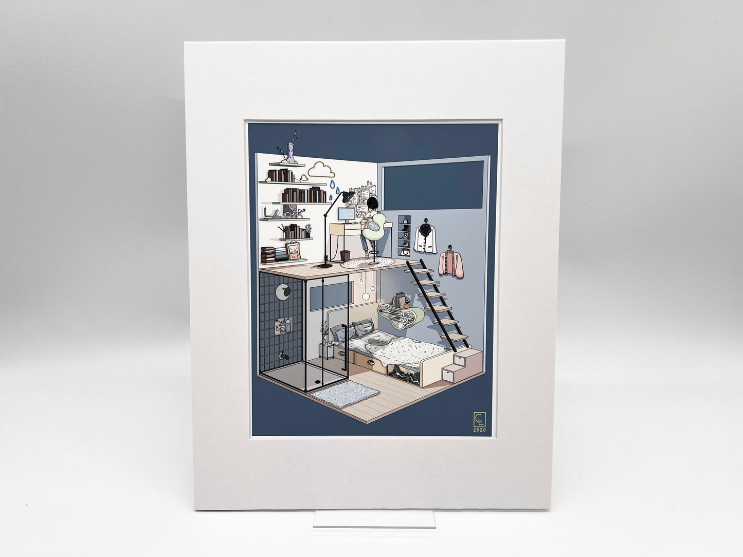 Blue, Open Edition Print by Catherine Liu