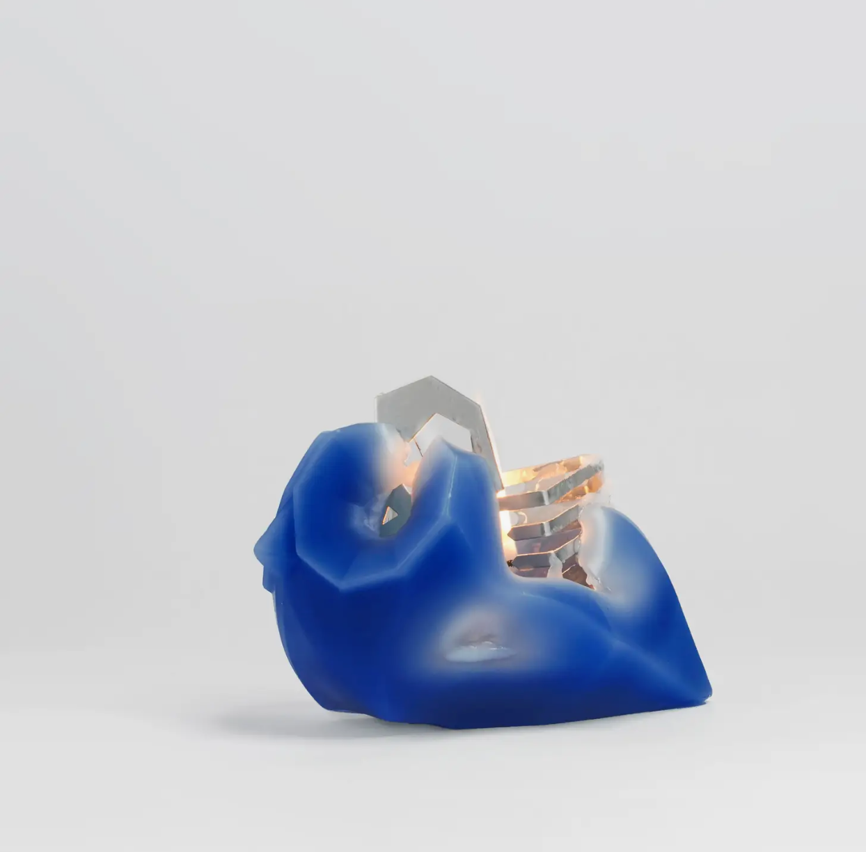 Pyropet Ugla Owl Candle - Electric Blue
