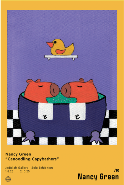 Nancy Green Poster: Canoodling Capybathers