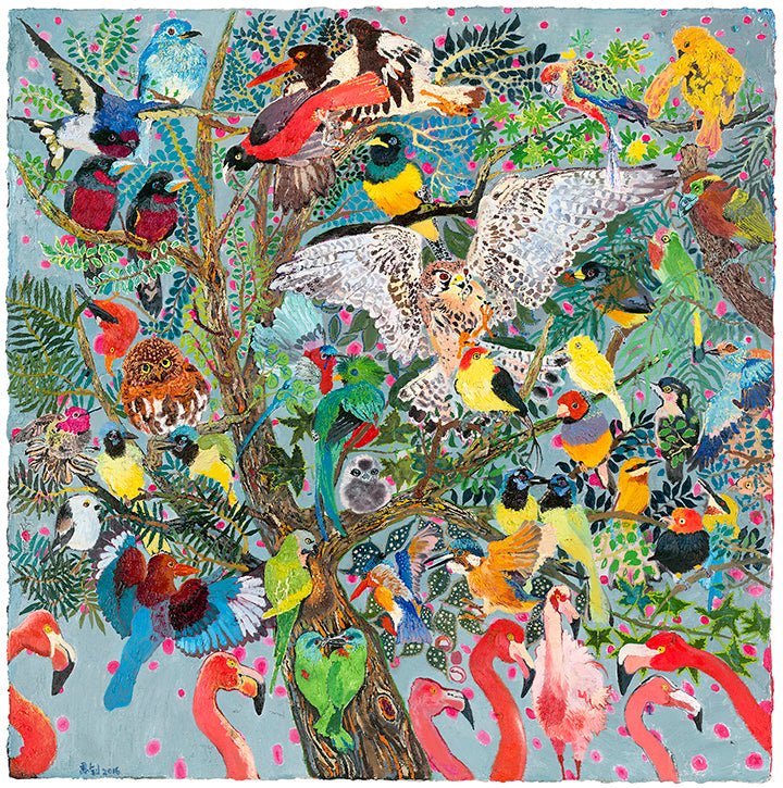 Painting with artist Enzhao Liu