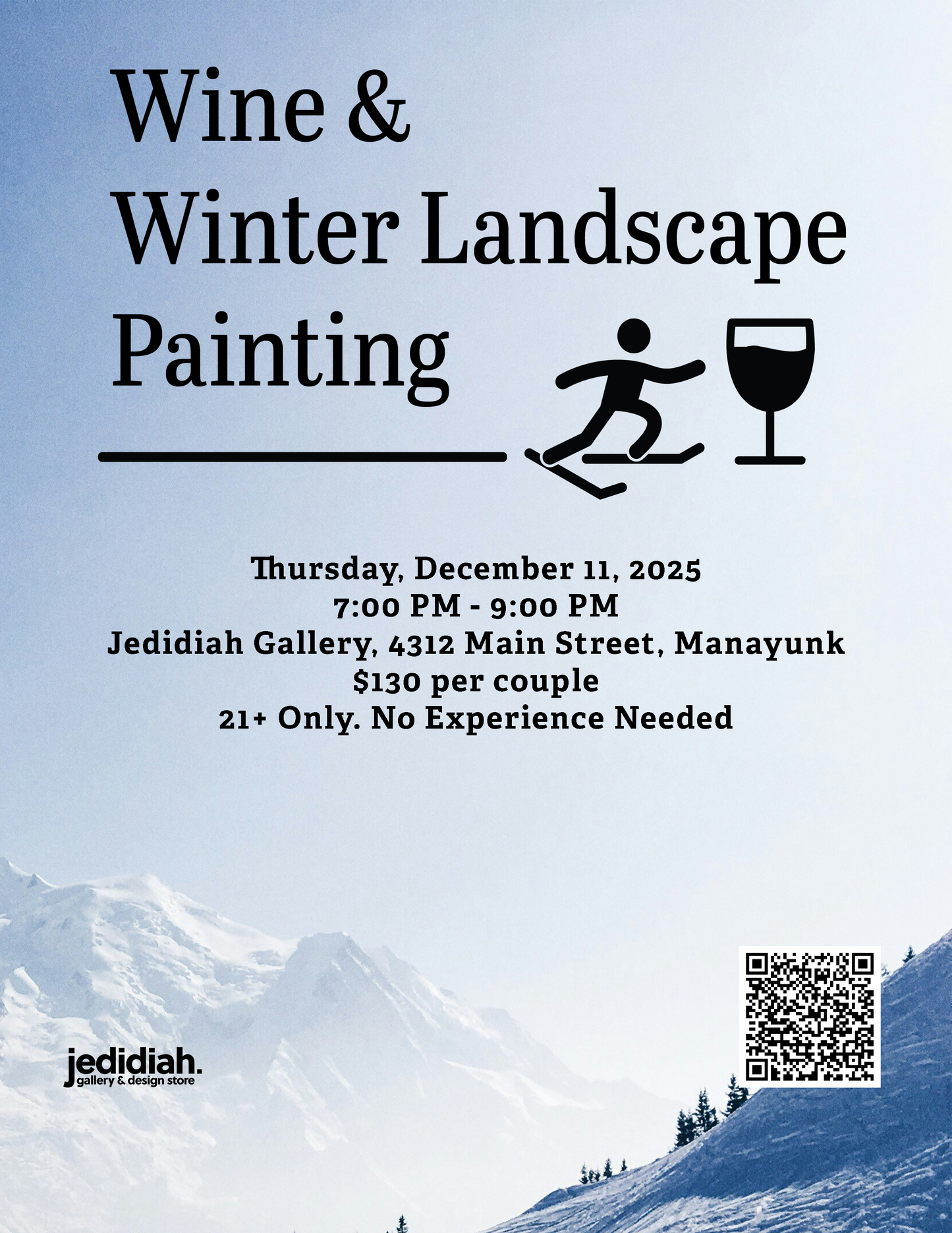 Wine and Winter Landscape Painting Signup