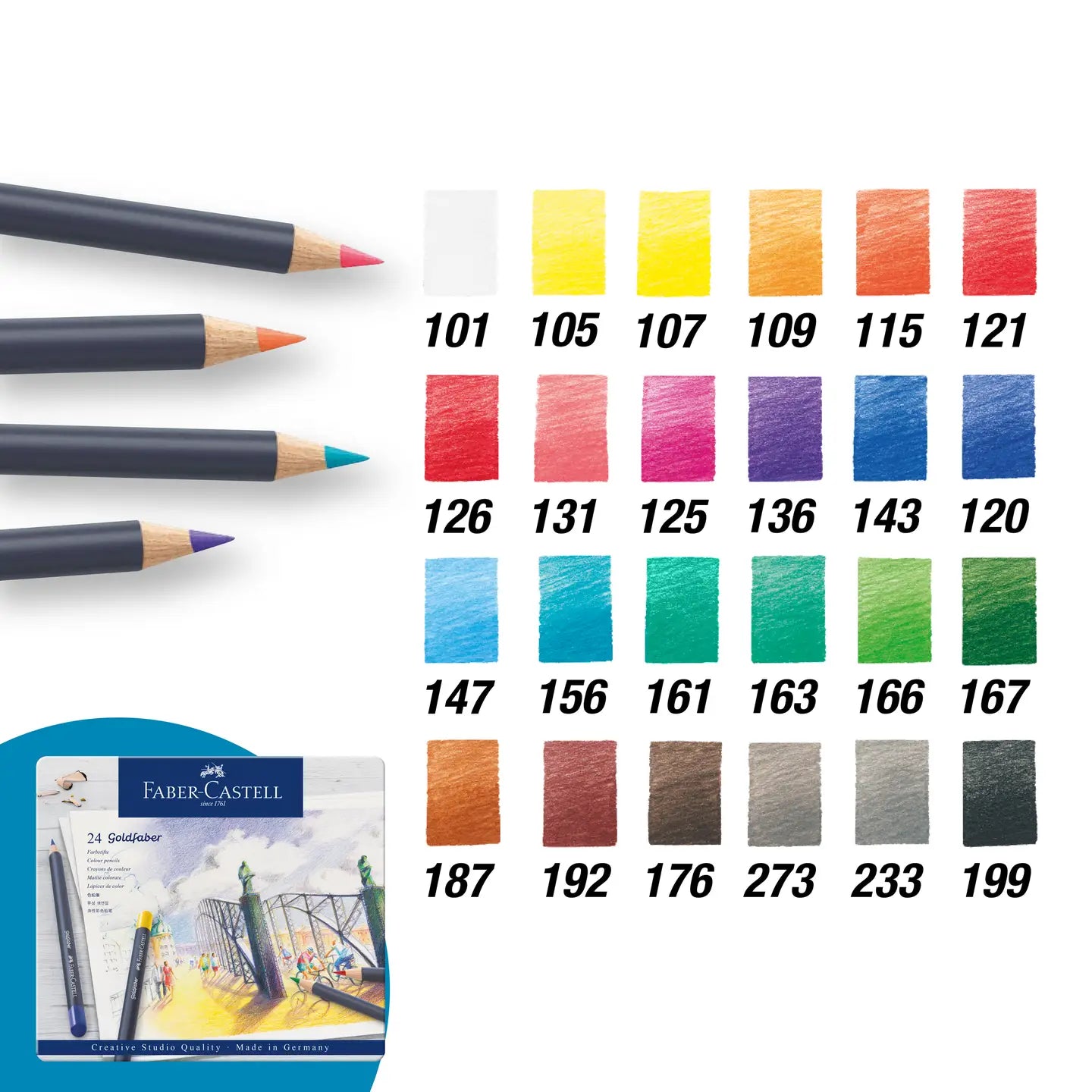 Goldfaber Color Pencils - Tin of 24