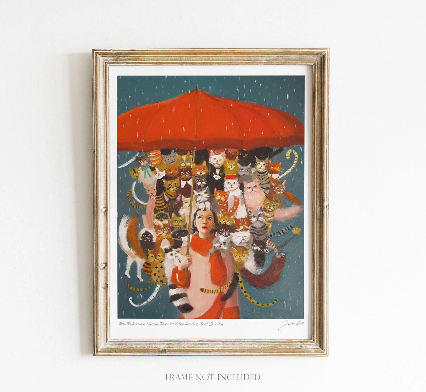 Miss Mink Lesson 14, Open Edition Print by Janet Hill