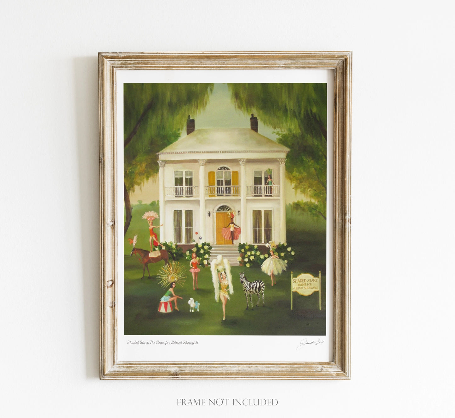 Shaded Stars, the Home For Retired Showgirls, Open Edition Print by Janet Hill