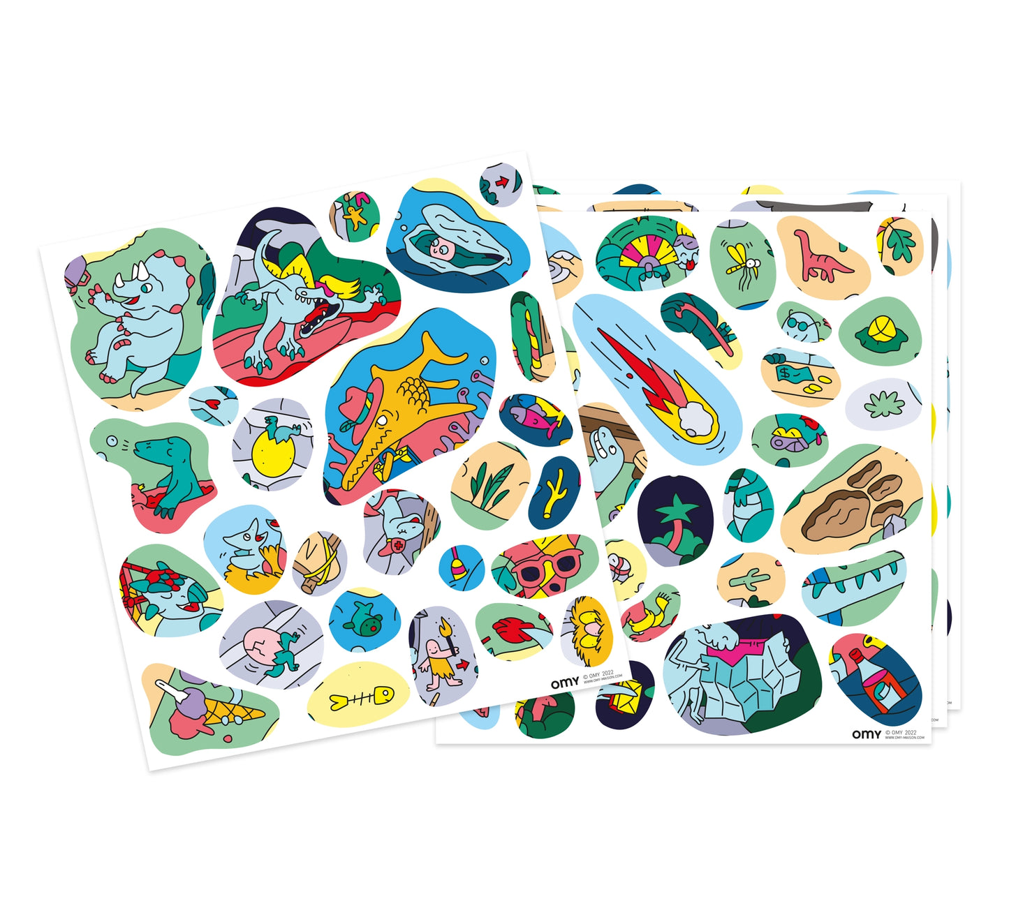 OMY Dino Giant Sticker Poster