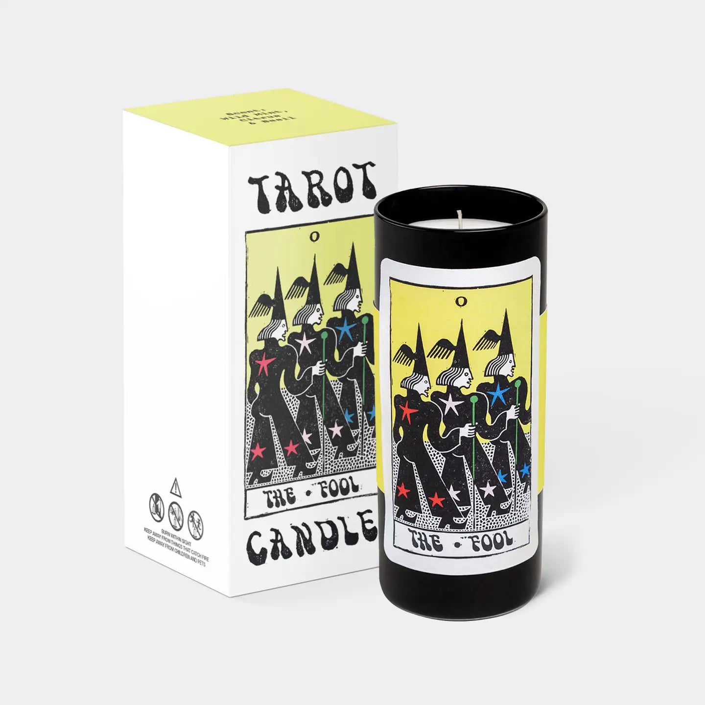 Tarot the Fool Candle - 6" Tall & 60 Hr Burn, Mint & Citrus