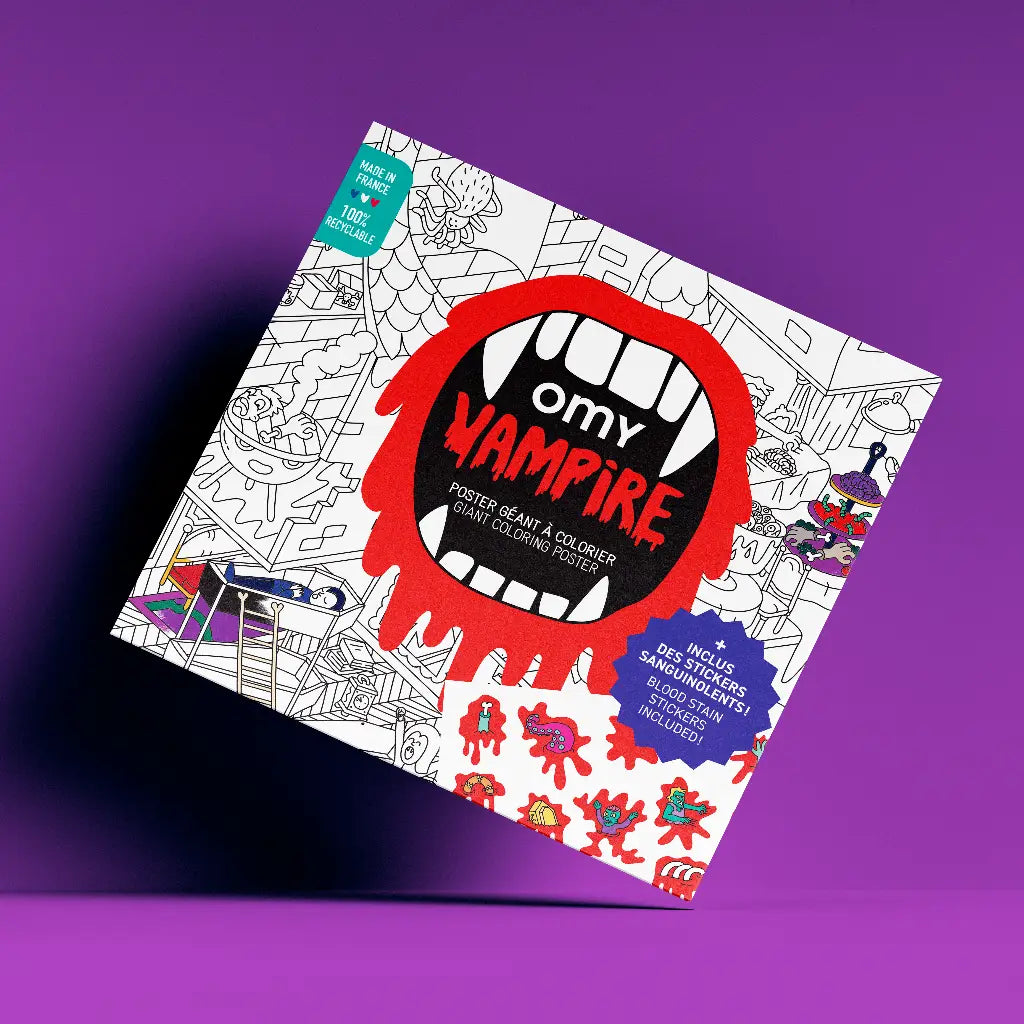 OMY Vampire Giant Poster with Stickers - Ideal For Halloween!