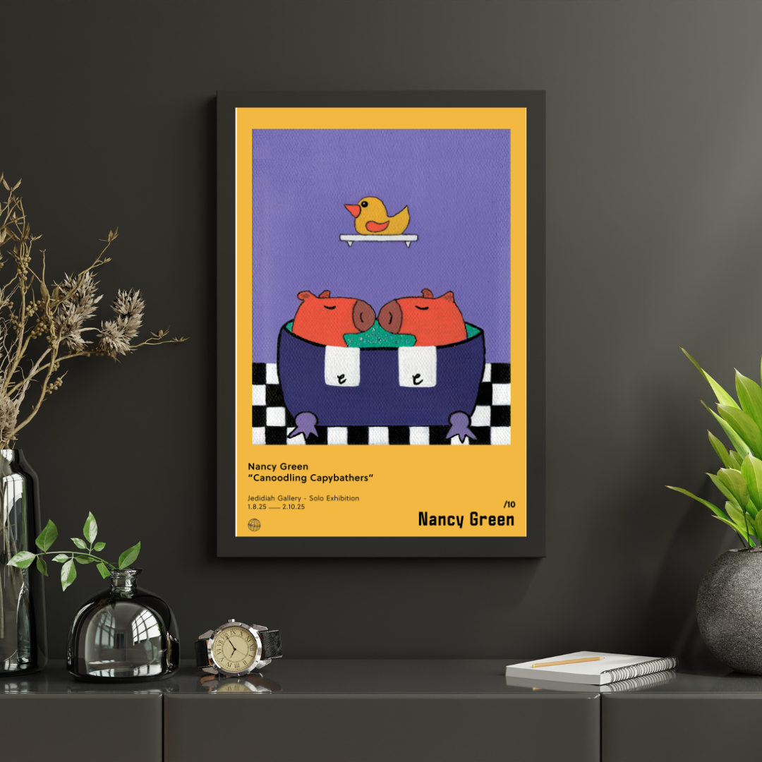 Nancy Green Poster: Canoodling Capybathers