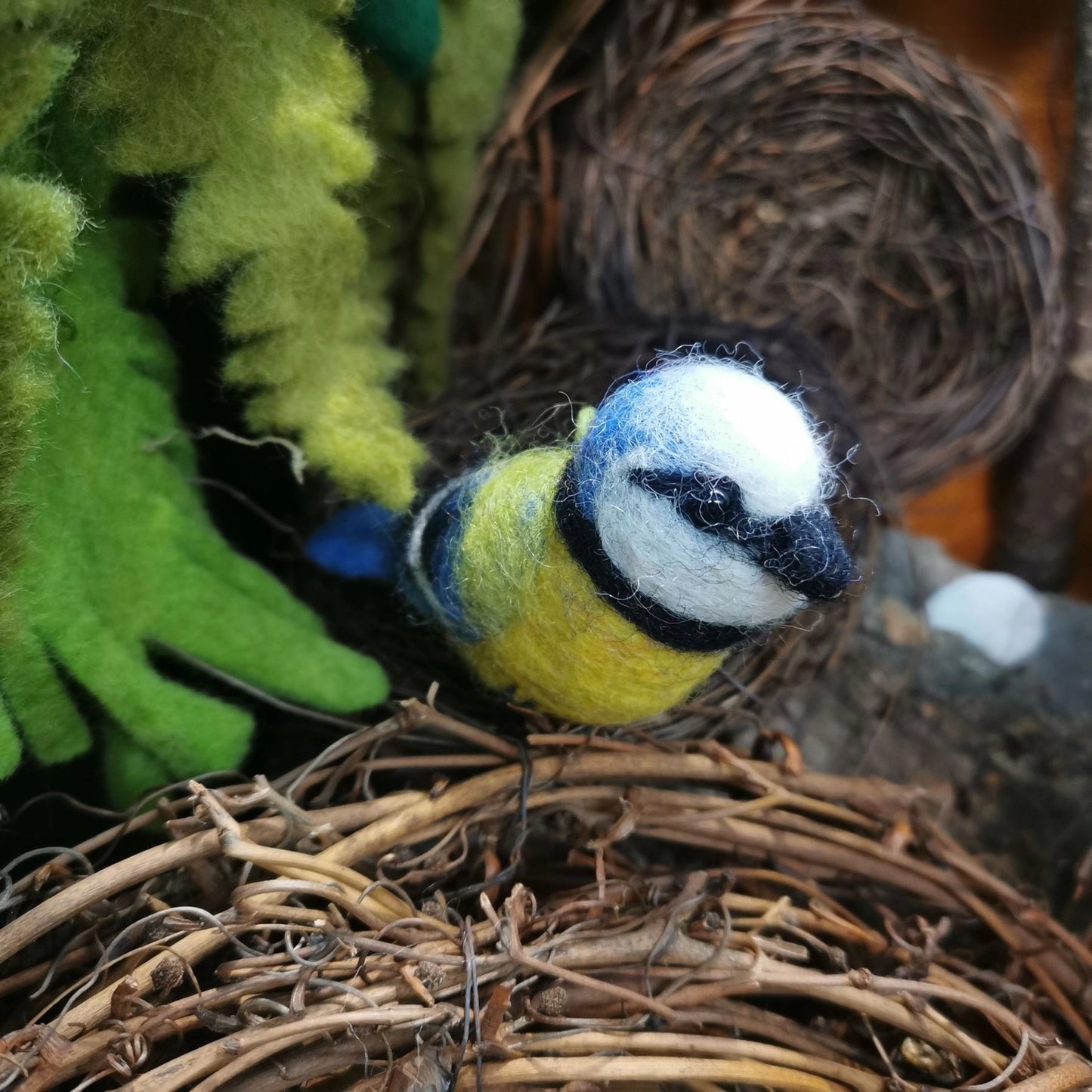 Handmade Felt Bella the Blue Tit