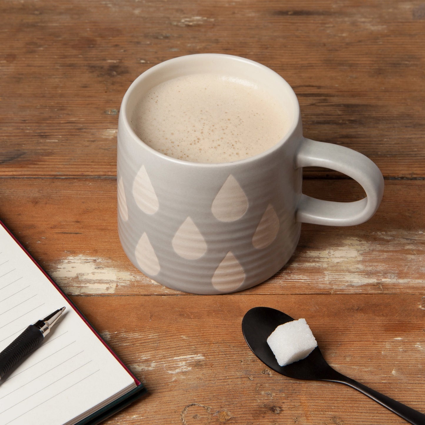 Gray Imprint Ceramic Mugs 14 oz