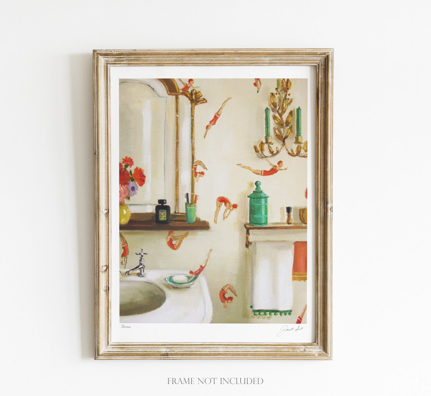 Divers Art Print, Open Edition Print by Janet Hill