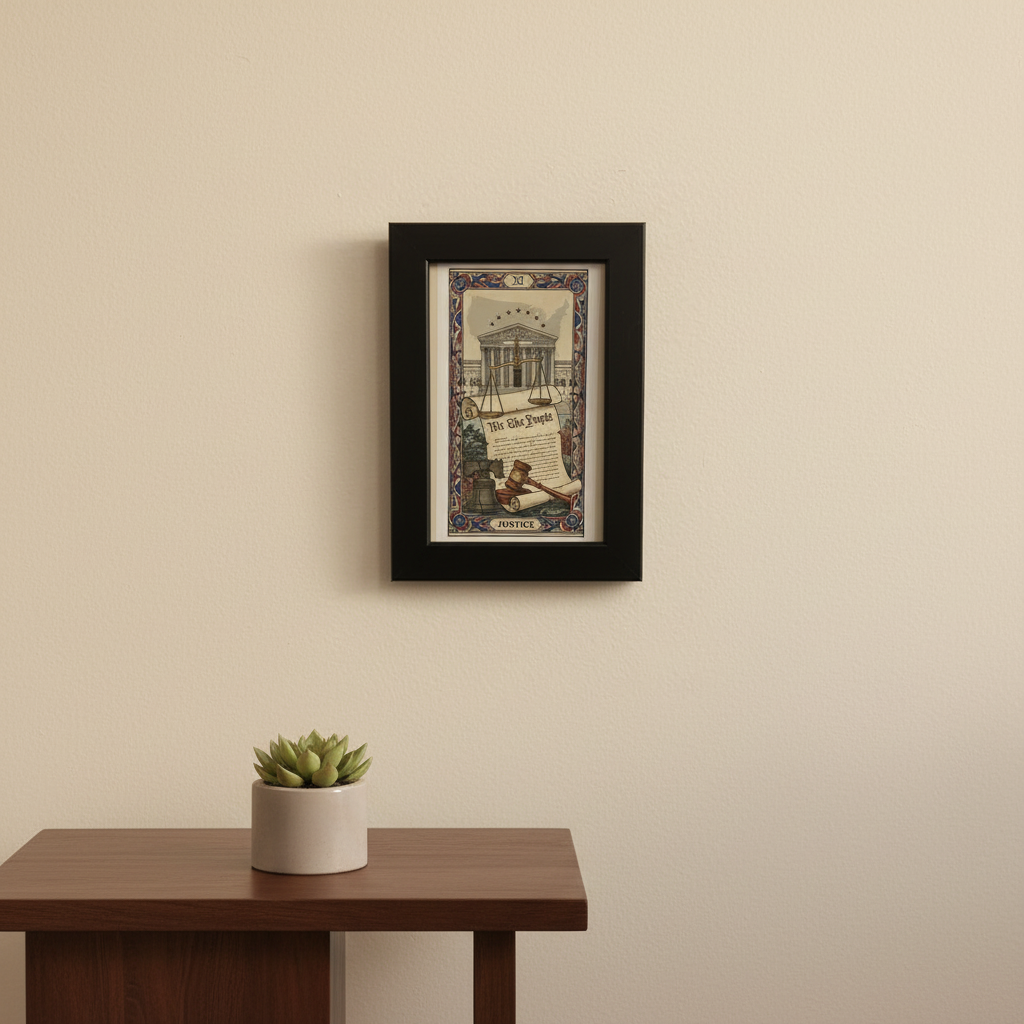 America 250 Tarot Series — Justice a commemorative tarot collection celebrating 1776–2026.